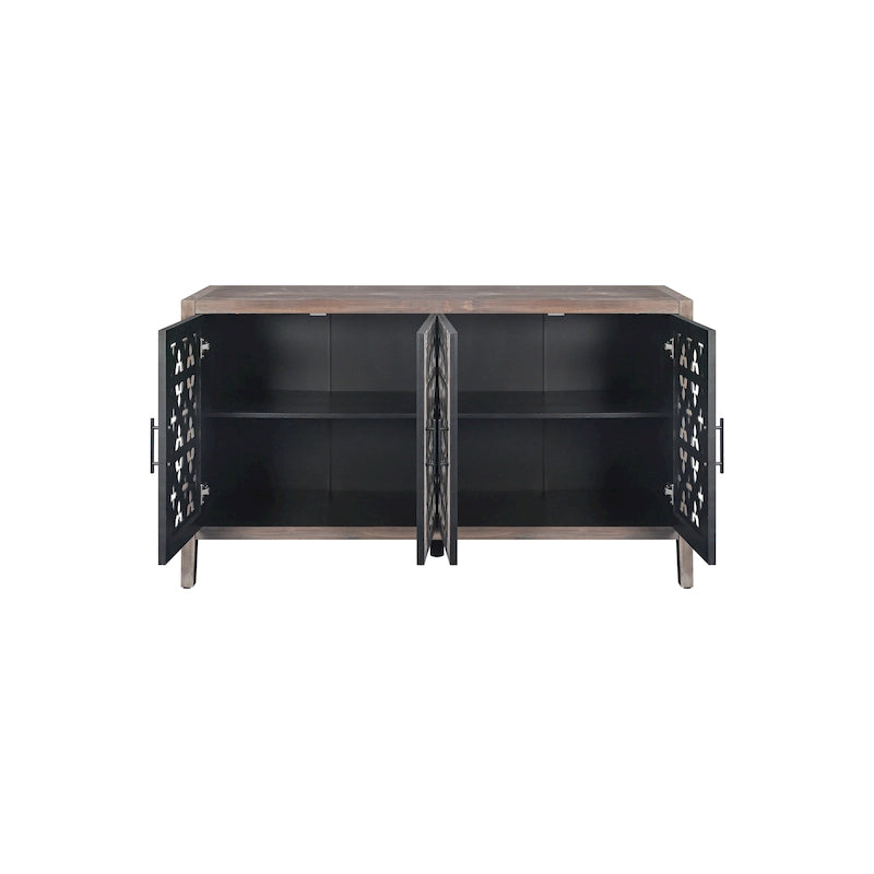 Hollow Four Door Antique Cabinet