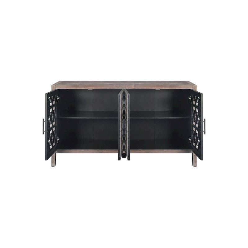 Hollow Four Door Antique Cabinet