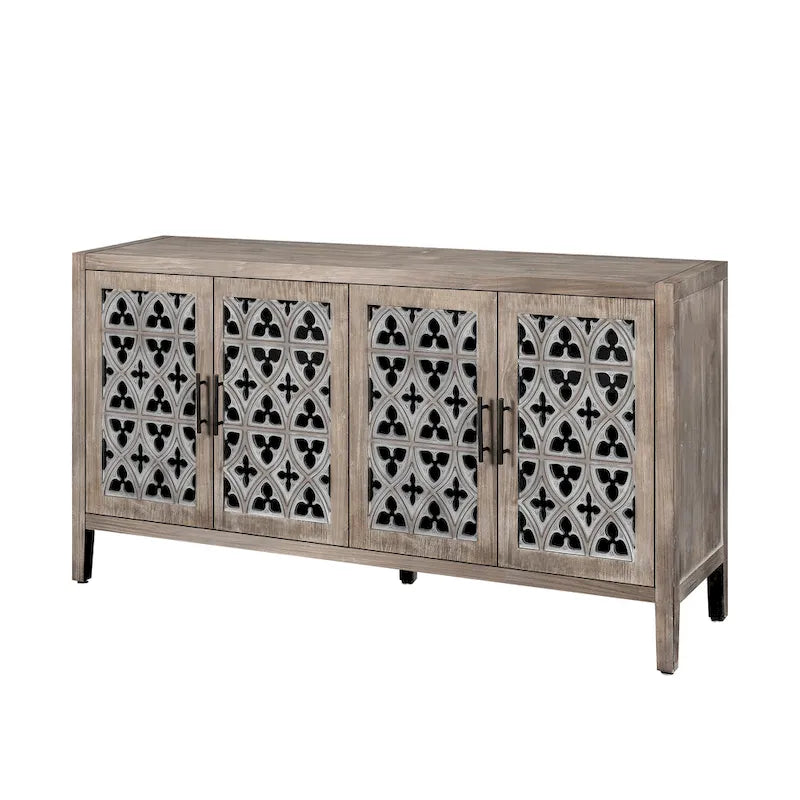 Hollow Four Door Antique Cabinet