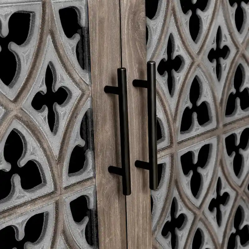 Hollow Four Door Antique Cabinet