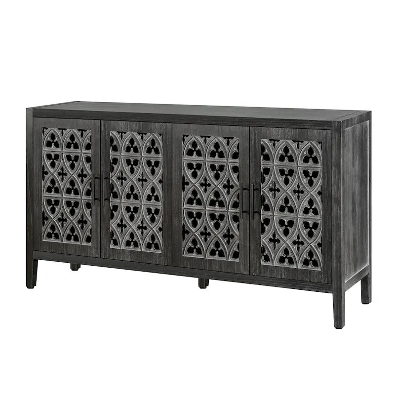 Hollow Four Door Antique Cabinet
