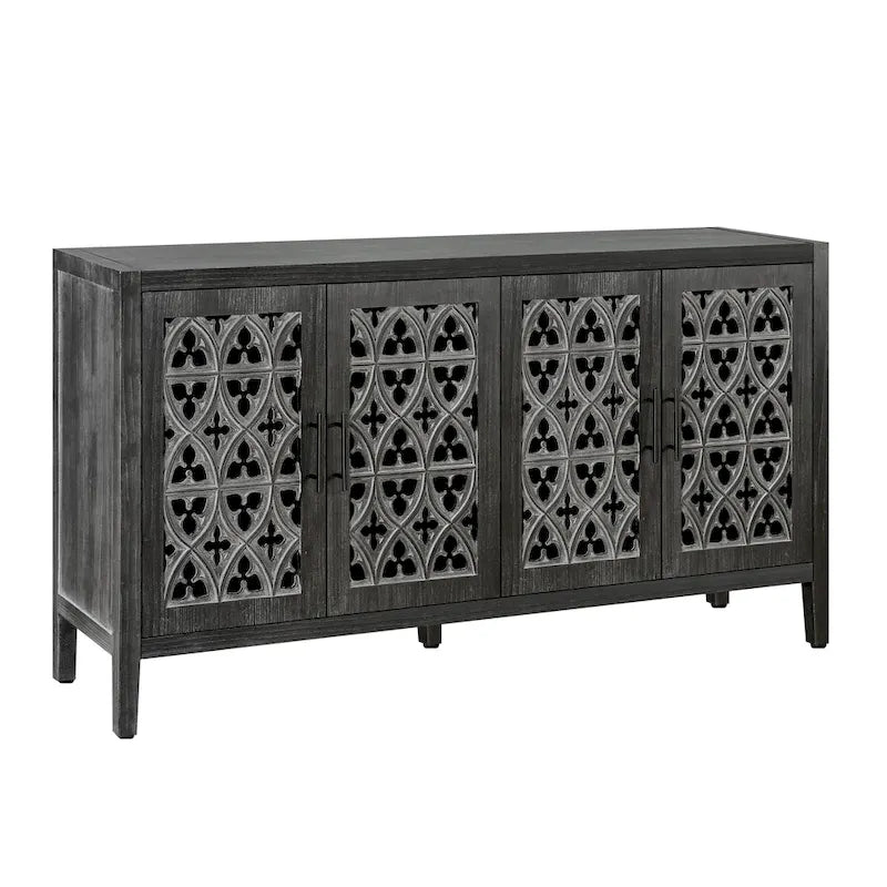 Hollow Four Door Antique Cabinet