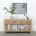 70 Long Capri 4 drawers Sideboard Weathered Natural Pinewood Solid Top