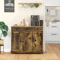 Meuble de rangement moderne avec comptoir en bois massif, 3 tiroirs et étagère réglable