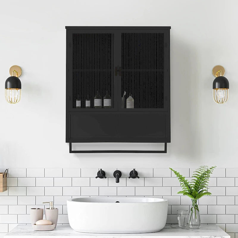 23.62Glass Doors Modern Two-door Wall Cabinet