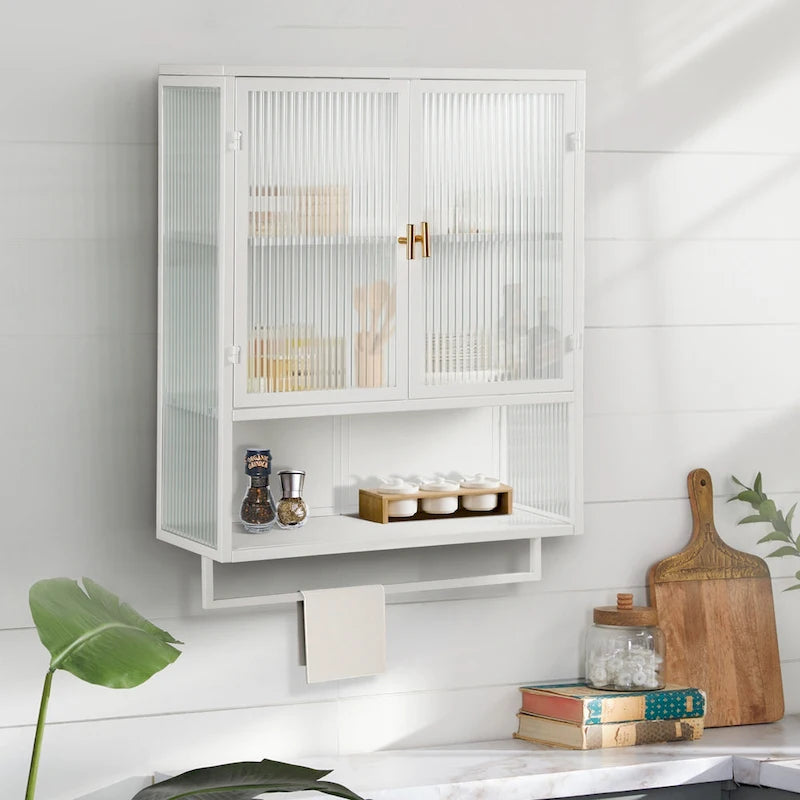 23.62Glass Doors Modern Two-door Wall Cabinet