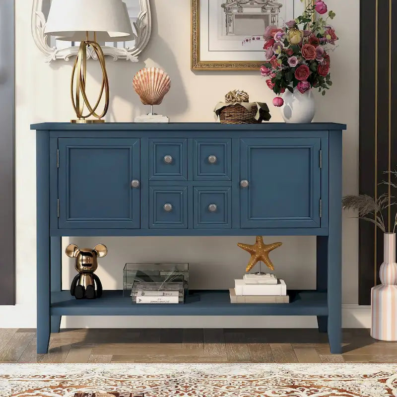 Cambridge Series Buffet Sideboard Console Table with Bottom Shelf - N/A
