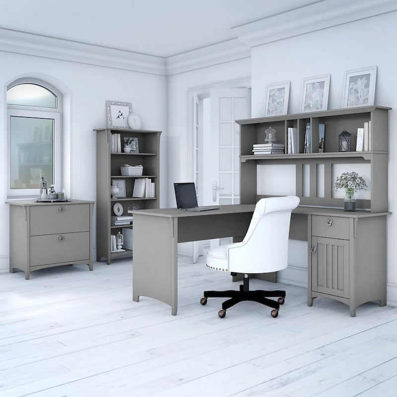 Bush Furniture Salinas 60W Hutch- Hutch Only - 60.00L x 10.51W x 32.99H