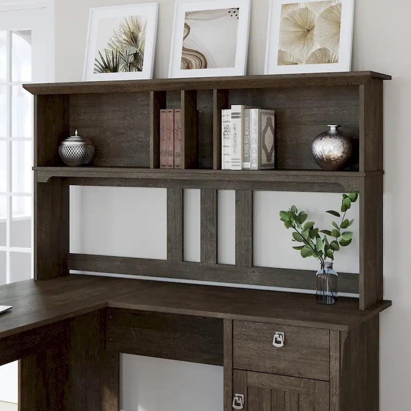 Bush Furniture Salinas 60W Hutch- Hutch Only - 60.00L x 10.51W x 32.99H