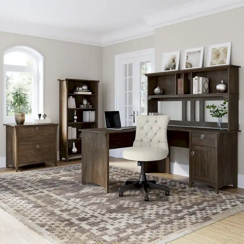 Bush Furniture Salinas 60W Hutch- Hutch Only - 60.00L x 10.51W x 32.99H