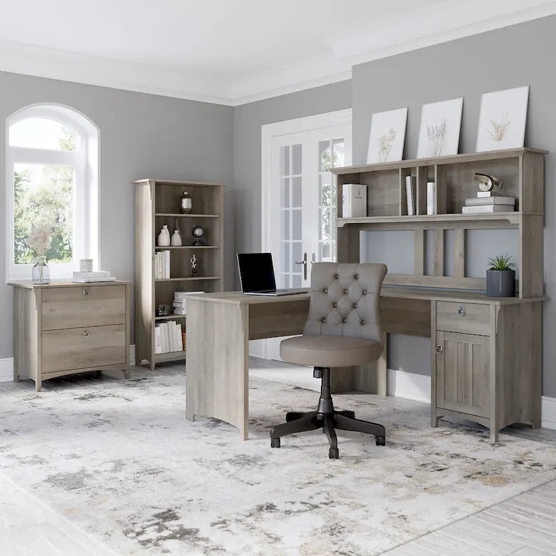 Bush Furniture Salinas 60W Hutch- Hutch Only - 60.00L x 10.51W x 32.99H