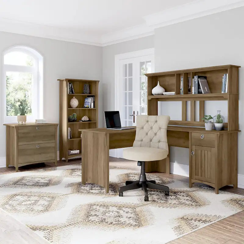 Bush Furniture Salinas 60W Hutch- Hutch Only - 60.00L x 10.51W x 32.99H