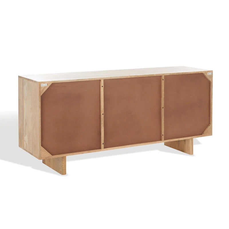 SAFAVIEH Couture Zhanat Natural Wood Sideboard - 63 W x 18 D x 29 H - 63Wx18Dx29H