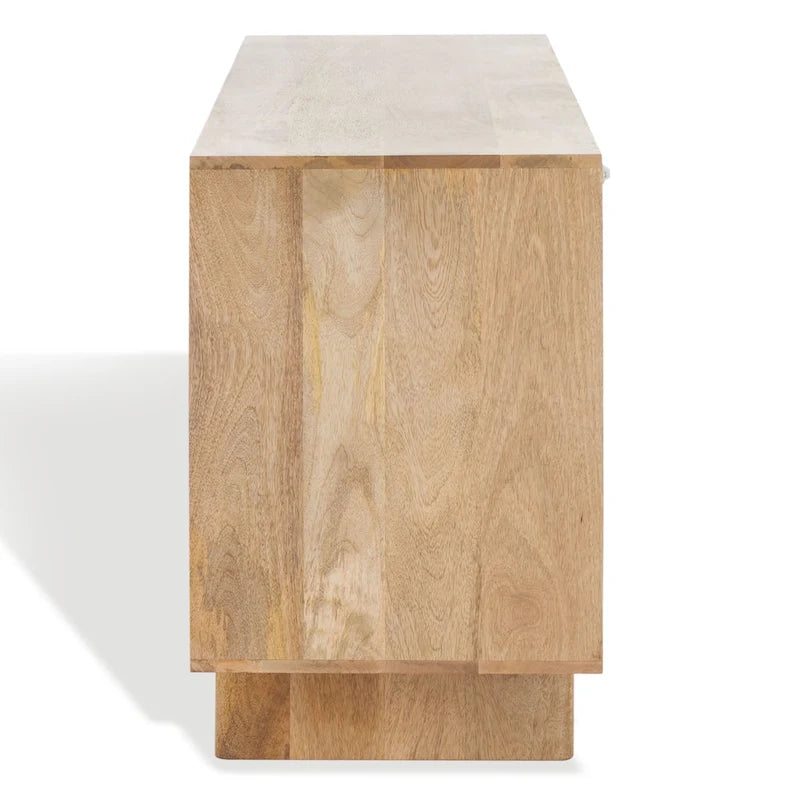 SAFAVIEH Couture Zhanat Natural Wood Sideboard - 63 W x 18 D x 29 H - 63Wx18Dx29H