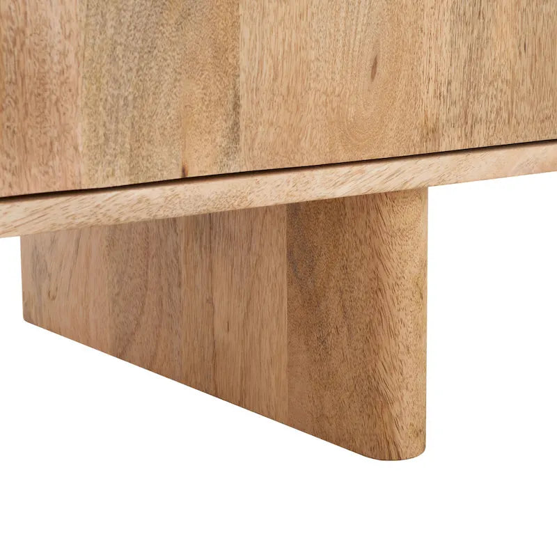 SAFAVIEH Couture Zhanat Natural Wood Sideboard - 63 W x 18 D x 29 H - 63Wx18Dx29H