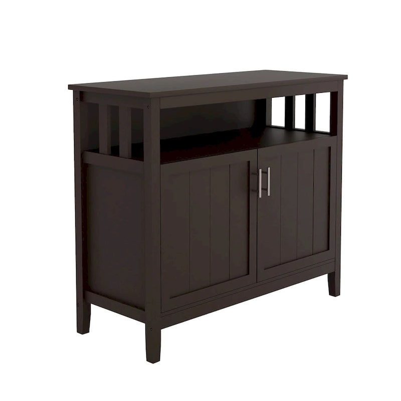 Moda Kitchen Storage Sideboard And Buffet Server Cabinet Brown