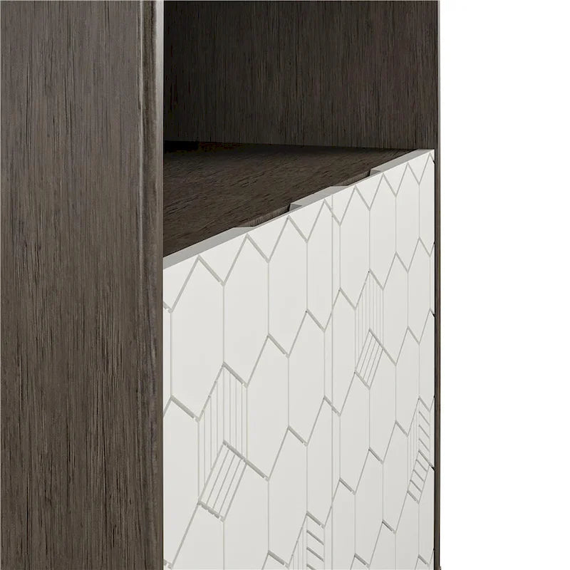 CosmoLiving by Cosmopolitan Olivia Grey Storage Cabinet