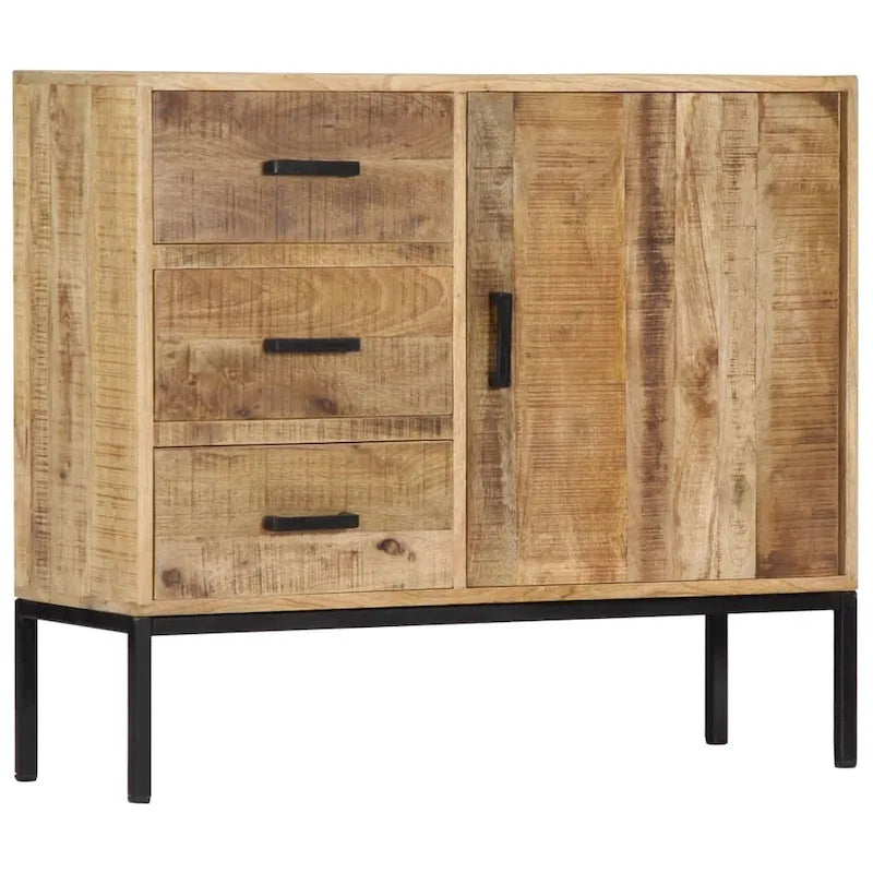 vidaXL Sideboard 34.6x11.8x28 Solid Mango Wood
