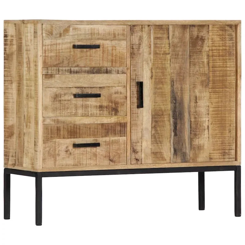 vidaXL Sideboard 34.6x11.8x28 Solid Mango Wood