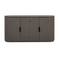 63W 4-Door Storage Cabinet with Metal Handles - N/A