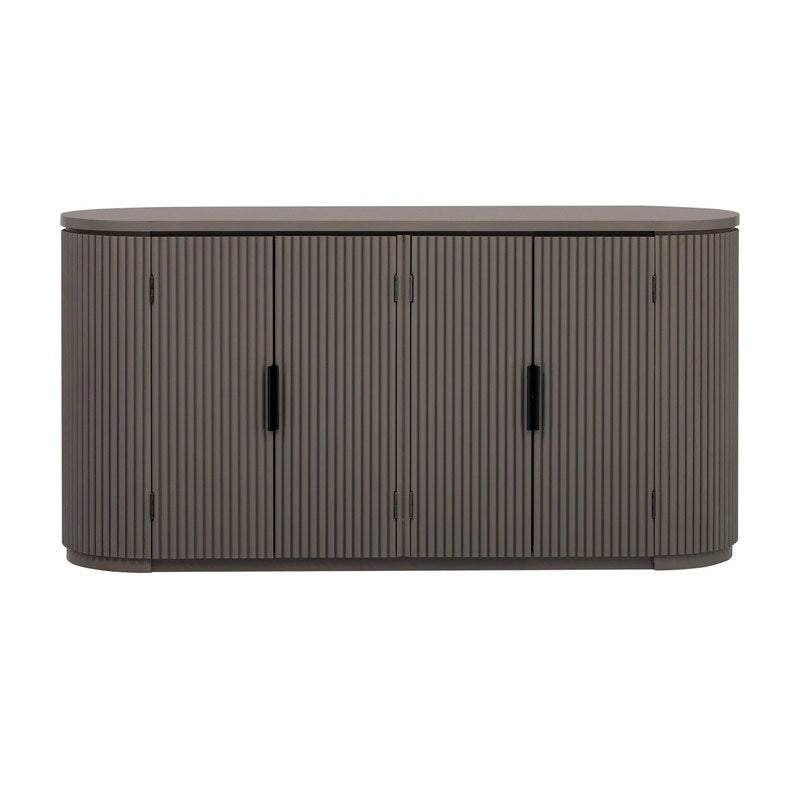 63W 4-Door Storage Cabinet with Metal Handles - N/A