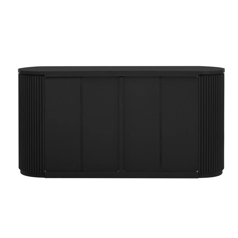 63W 4-Door Storage Cabinet with Metal Handles - N/A