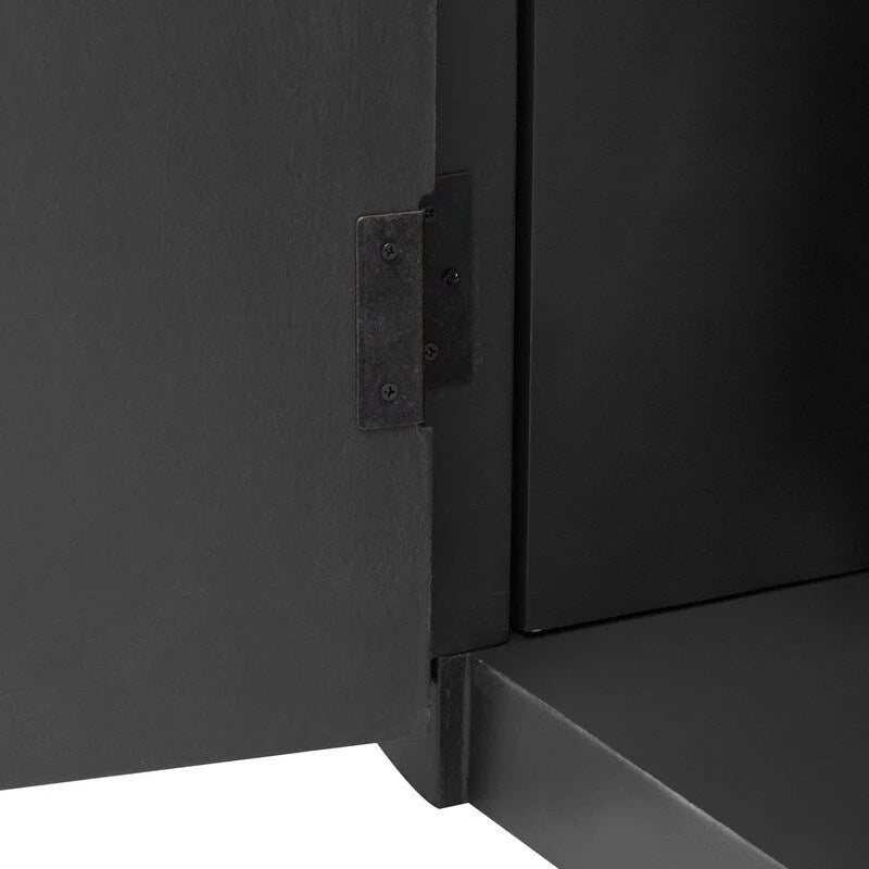 63W 4-Door Storage Cabinet with Metal Handles - N/A