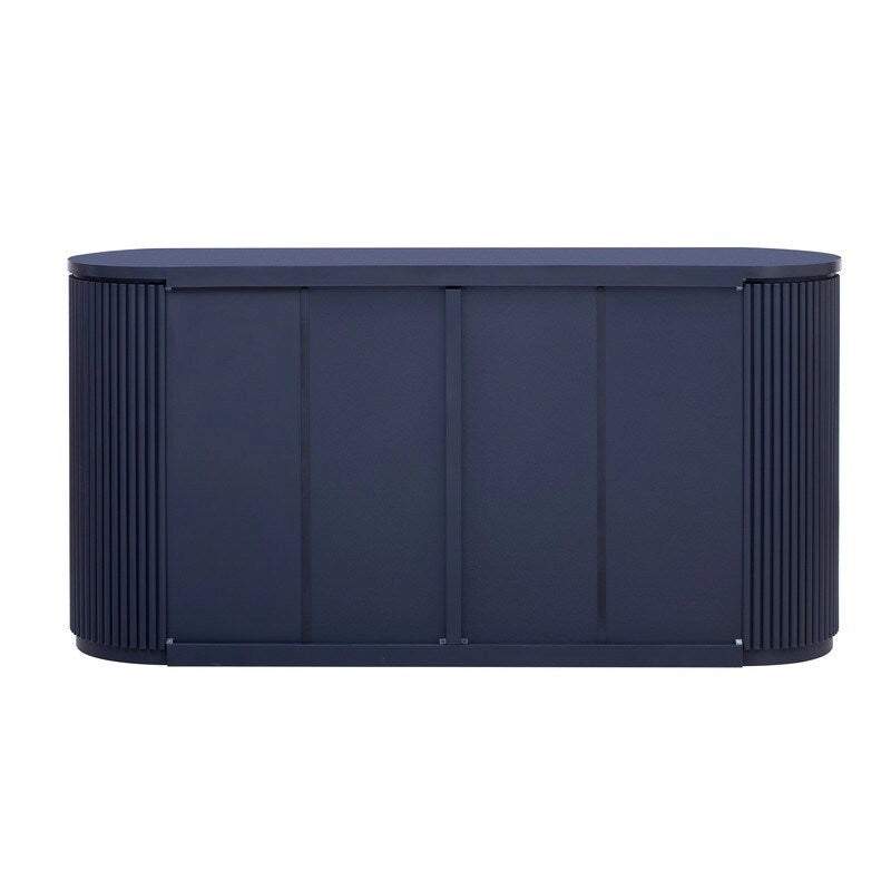 63W 4-Door Storage Cabinet with Metal Handles - N/A