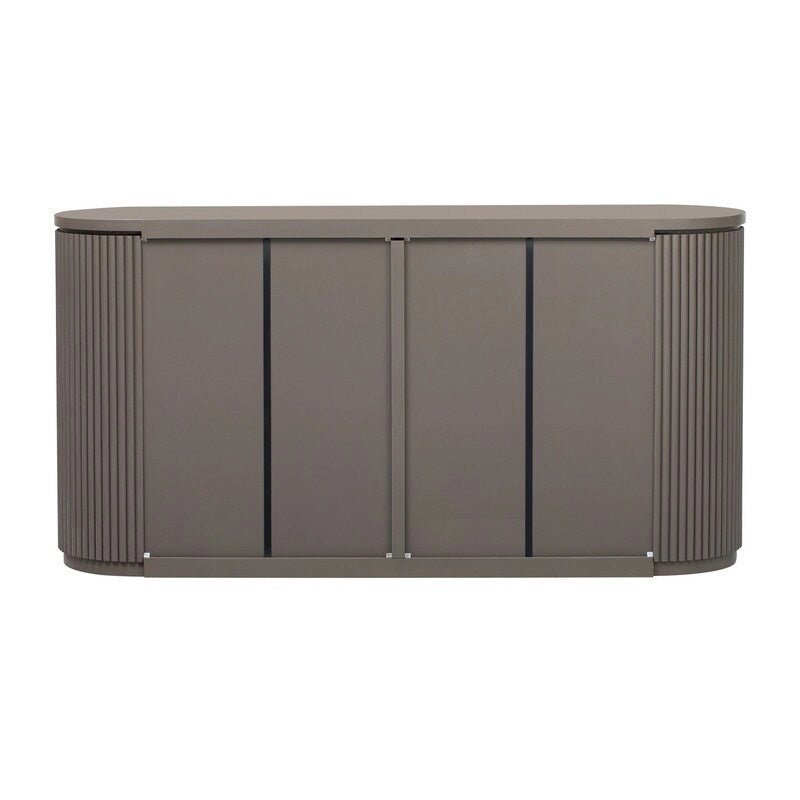 63W 4-Door Storage Cabinet with Metal Handles - N/A