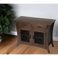 44 Dark Brown Solid Wood Frame Standard Accent Chest With Two Drawers