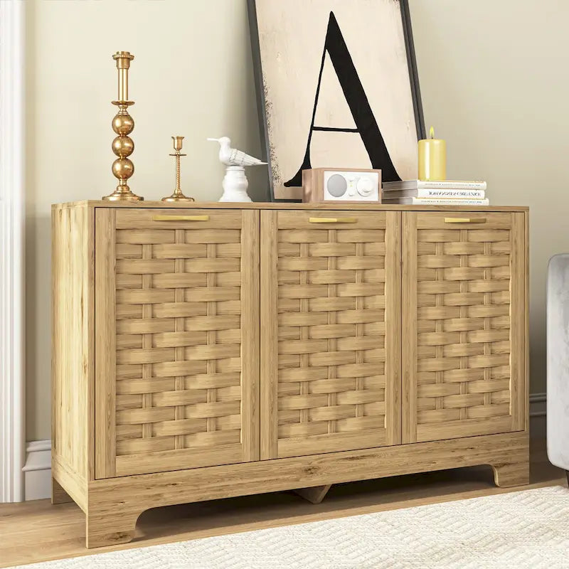 Wood Cabinet with Adjustable Shelf