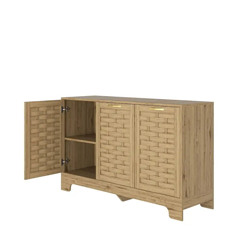 Wood Cabinet with Adjustable Shelf