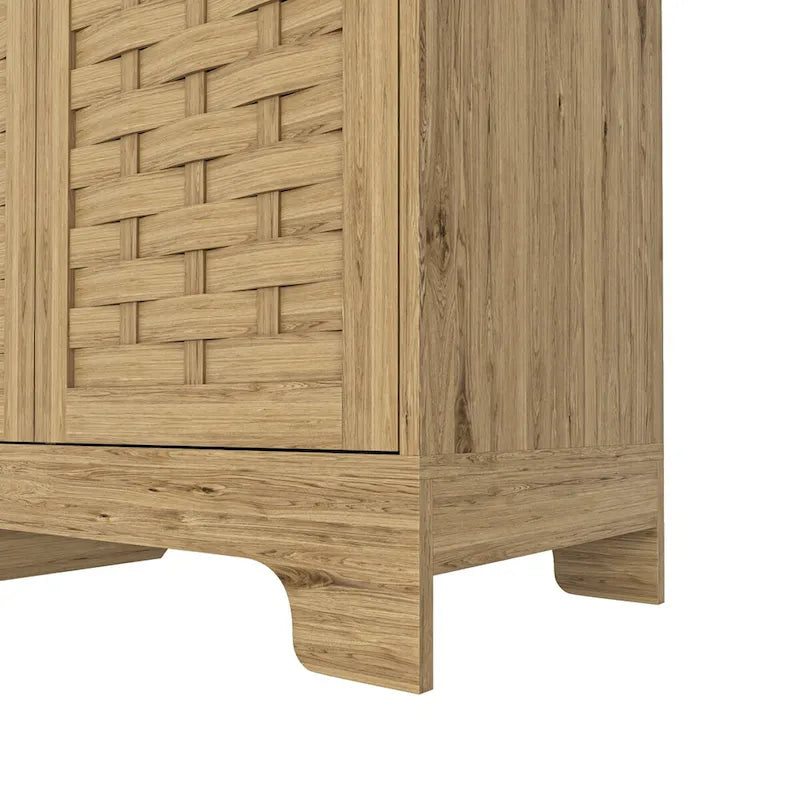 Wood Cabinet with Adjustable Shelf
