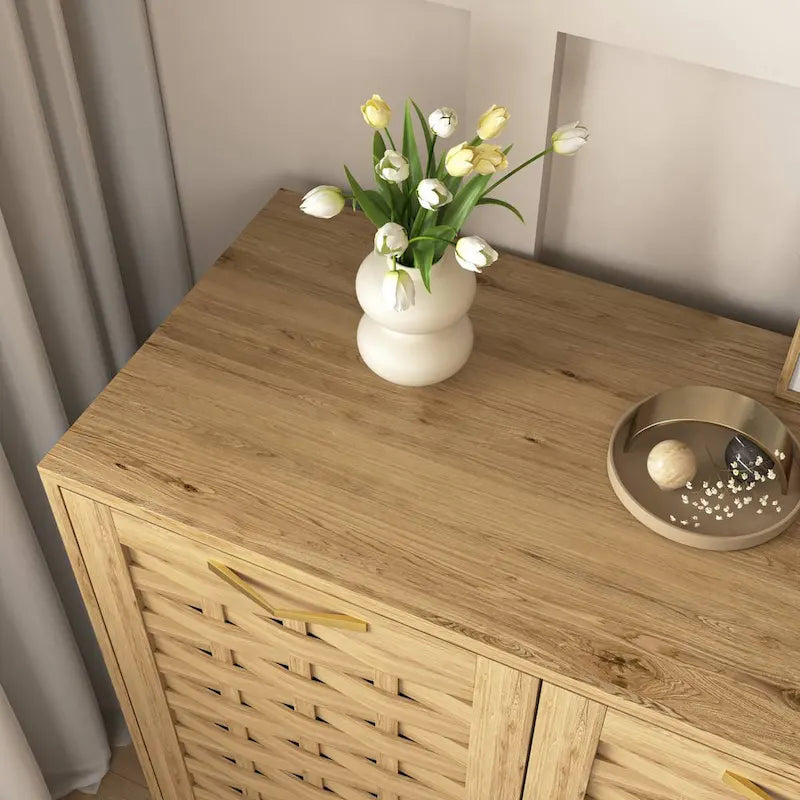 Wood Cabinet with Adjustable Shelf