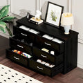 Modern 3 Drawer Bedroom Chest of Drawers with 6 Drawers Dresser, Clothes Organizer Metal Pulls