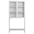 Display Storage Cabinet with Glass Doors and 2 adjustable Shelves