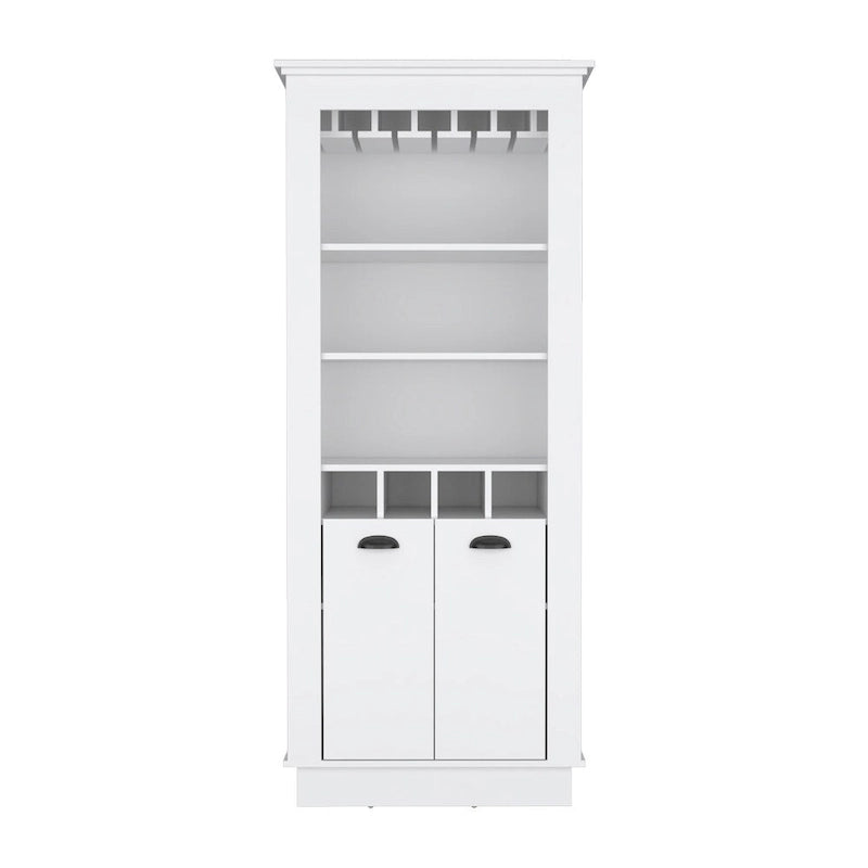 Bar Cabinet, Four built-in wine racks,Living Room, Black