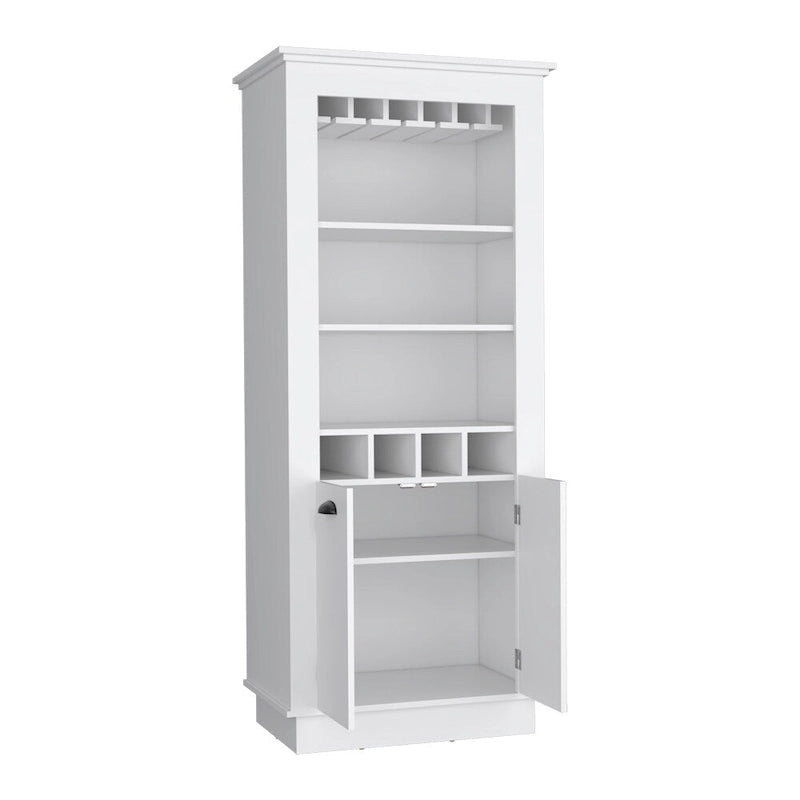Bar Cabinet, Four built-in wine racks,Living Room, Black