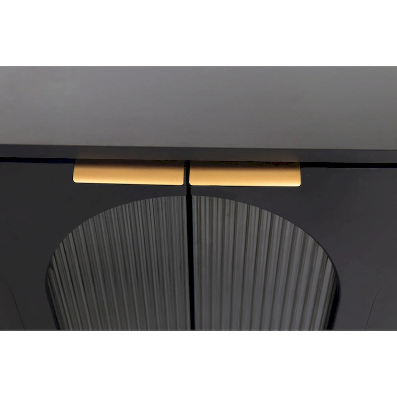 Adriana 60 Wooden Cabinet with 4 Glass Doors Sideboard Buffet Server Cabinet
