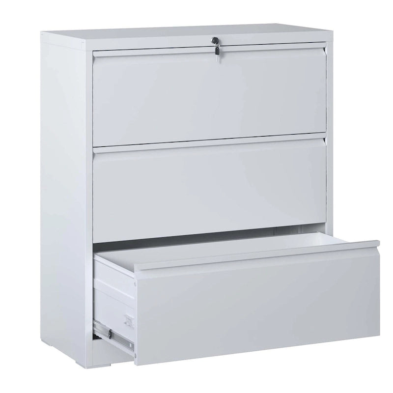 Lateral File Cabinet 3 Drawer,Filing Cabinet with Lock, Lockable File Cabinet for Home Office, Locking Metal File Cabinet