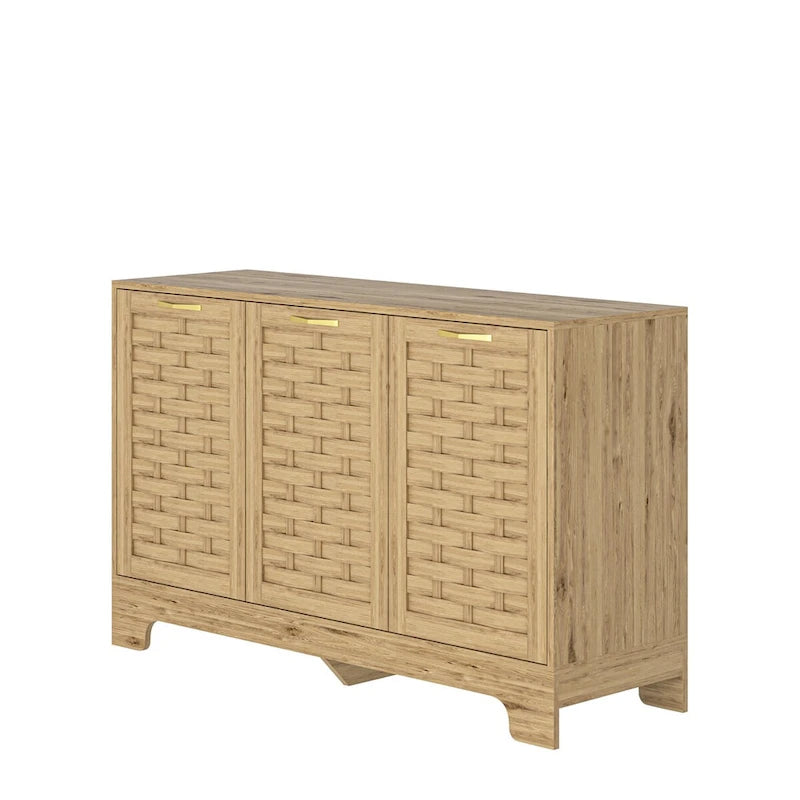 Wood Sideboard Buffet Storage with Adjustable Shelf