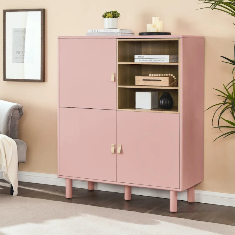 Storage cabinet with door, multifunctional storage cabinet, modern sideboard cabinet, wooden storage cabinet