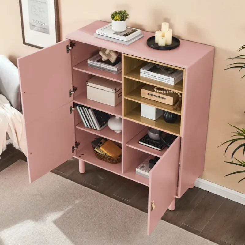 Storage cabinet with door, multifunctional storage cabinet, modern sideboard cabinet, wooden storage cabinet