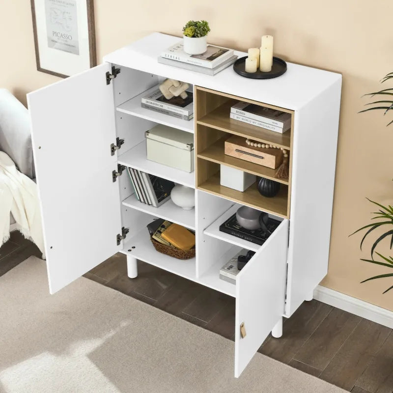 Storage cabinet with door, multifunctional storage cabinet, modern sideboard cabinet, wooden storage cabinet