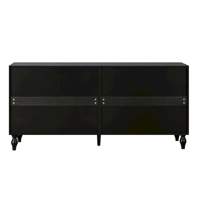 Carved Symmetrical Design Door Frame for TV Stand Table
