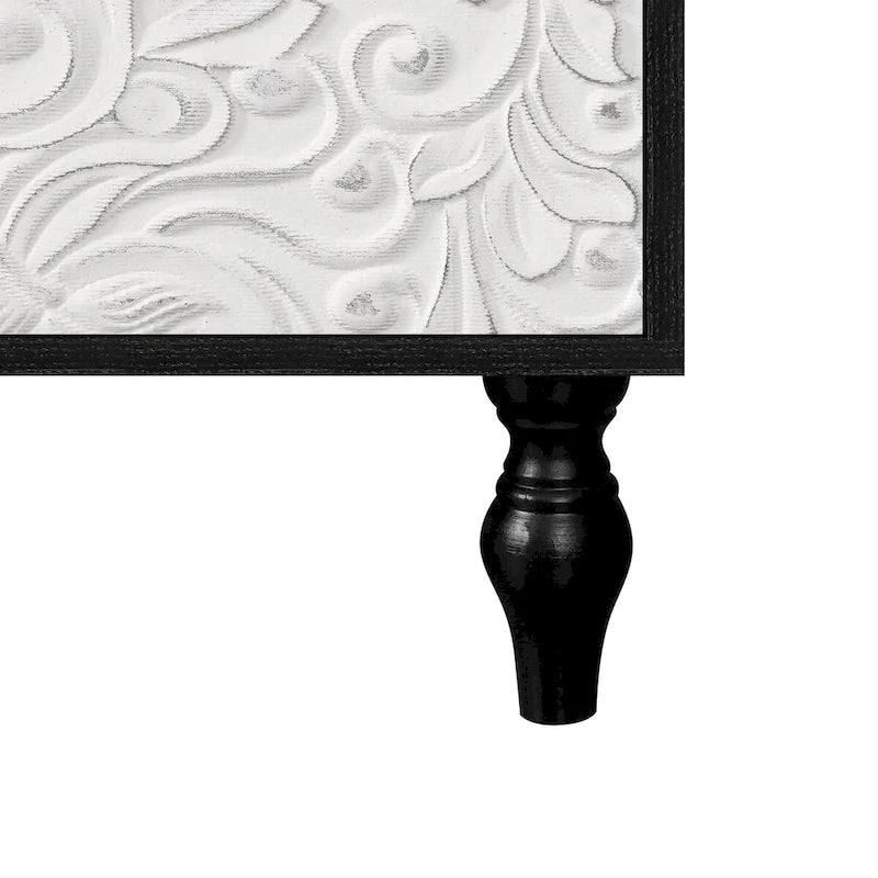Carved Symmetrical Design Door Frame for TV Stand Table