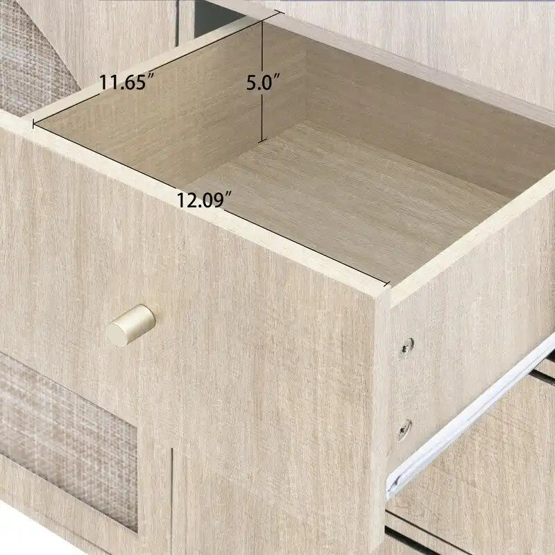 2 Door 3 Drawer Cabinet, Suitable for Bedroom, Living Room, Study