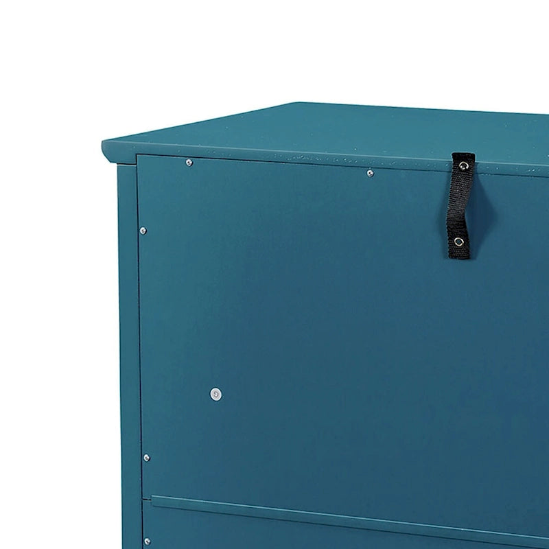 Traditional Vintage Style Wooden Sideboard, Teal Blue