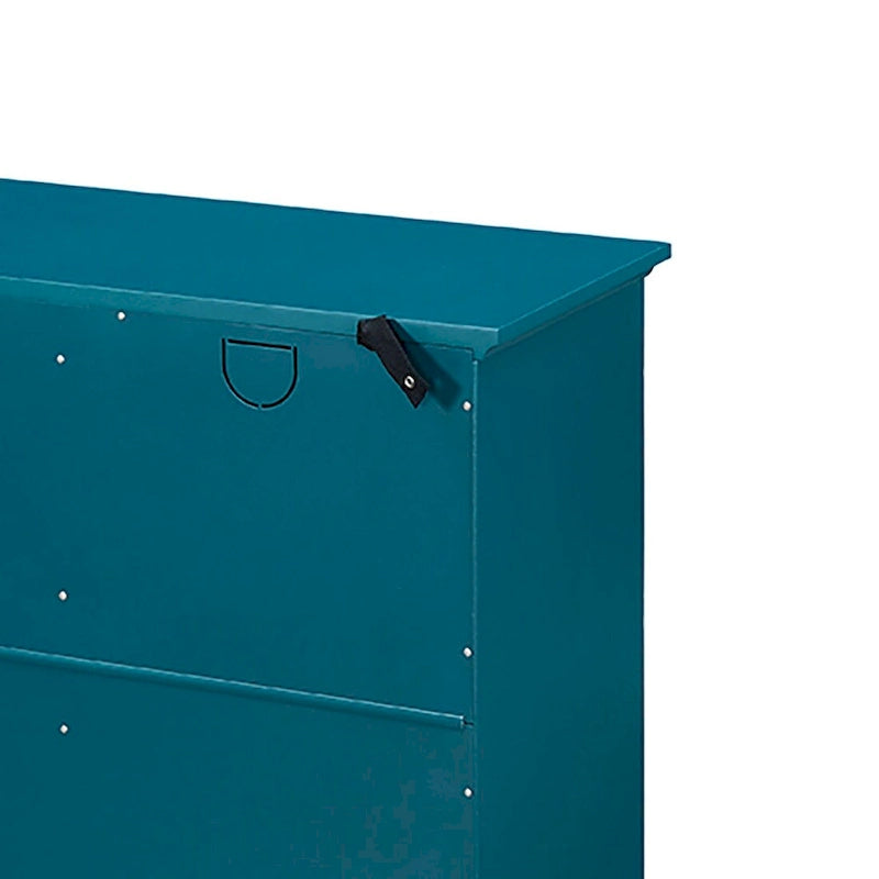 Traditional Vintage Style Wooden Sideboard, Teal Blue