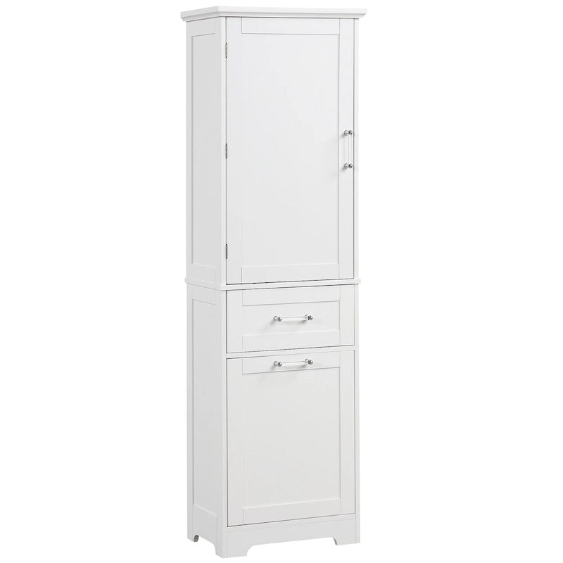 Freestanding Storage Cabinet with Drawers and Adjustable Shelf